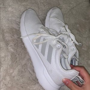 White adidas cloud foam tennis shoes size 6